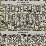 Custom Camo Steel Gray-White Terrain Digital Camouflage Pixel Salute To Service Performance T-Shirt