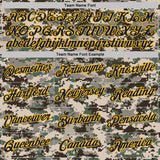 Custom Camo Navy-Gold Urban Digital Camouflage Pixel Salute To Service Performance T-Shirt