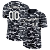 Custom Camo White-Black Urban Digital Camouflage Pixel Salute To Service Performance T-Shirt