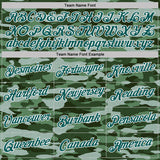 Custom Camo Midnight Green-White Woodland Forest Digital Camouflage Pixel Salute To Service Performance T-Shirt