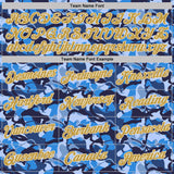 Custom Camo Old Gold-Cream Ocean Digital Camouflage Pixel Salute To Service Performance T-Shirt
