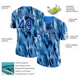 Custom Camo Royal-White Digital Camouflage Pixel Salute To Service Performance T-Shirt