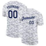 Custom Camo Navy-White Wave Digital Camouflage Pixel Salute To Service Performance T-Shirt