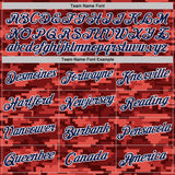 Custom Camo Navy-White Fire Magma Digital Camouflage Pixel Salute To Service Performance T-Shirt