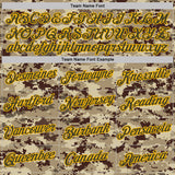 Custom Camo Olive-Gold Desert Digital Camouflage Pixel Salute To Service Performance T-Shirt