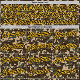 Custom Camo Black-Gold Woodland Forest Digital Camouflage Pixel Salute To Service Performance T-Shirt