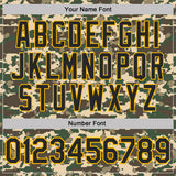 Custom Camo Black-Gold Woodland Forest Digital Camouflage Pixel Salute To Service Performance T-Shirt