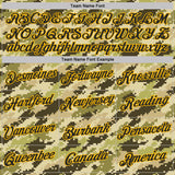Custom Camo Black-Gold Desert Digital Camouflage Pixel Salute To Service Performance T-Shirt