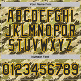 Custom Camo Black-Gold Desert Digital Camouflage Pixel Salute To Service Performance T-Shirt