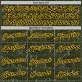Custom Camo Black-Gold Woodland Forest Digital Camouflage Pixel Salute To Service Performance T-Shirt