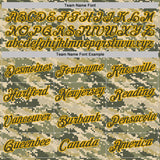 Custom Camo Olive-Gold Desert Digital Camouflage Pixel Salute To Service Performance T-Shirt