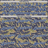 Custom Camo Royal-Cream Tiger Stripe Camouflage Salute To Service Performance T-Shirt