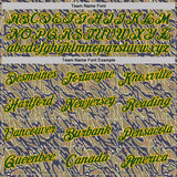 Custom Camo Green-Gold Tiger Stripe Camouflage Salute To Service Performance T-Shirt