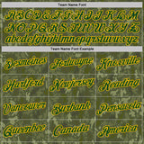 Custom Camo Green-Gold Woodland Forest Digital Camouflage Salute To Service Performance T-Shirt