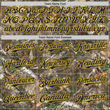 Custom Camo Navy-Yellow Woodland Forest Camouflage Authentic Salute To Service Baseball Jersey