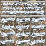 Custom Camo White-Light Blue Woodland Forest Camouflage Authentic Salute To Service Baseball Jersey
