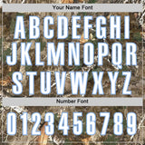 Custom Camo White-Light Blue Woodland Forest Camouflage Authentic Salute To Service Baseball Jersey