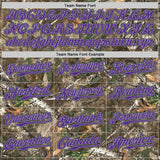 Custom Camo Purple Gray-Black Woodland Forest Camouflage Authentic Salute To Service Baseball Jersey