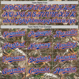 Custom Camo Royal White-Red Woodland Forest Camouflage Authentic Salute To Service Baseball Jersey