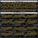 Custom Camo Black-Old Gold Dark Camouflage Tactical Style Authentic Salute To Service Baseball Jersey