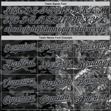 Custom Camo Black-Gray Woodland Forest Split Dark Camouflage Authentic Salute To Service Baseball Jersey