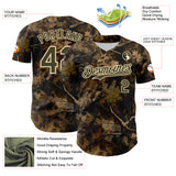 Custom Camo Olive-Cream Woodland Forest Tactical Camouflage Outdoor Leaf Authentic Baseball Jersey