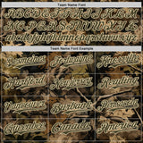Custom Camo Olive-Cream Woodland Forest Tactical Camouflage Outdoor Leaf Authentic Baseball Jersey