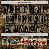 Custom Camo Vintage USA Flag Cream-Black Woodland Forest Tactical Camouflage Outdoor Leaf Authentic Baseball Jersey