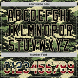 Custom Camo Vintage USA Flag Cream-Black Woodland Forest Tactical Camouflage Outdoor Leaf Authentic Baseball Jersey