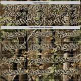 Custom Camo Black-Cream Woodland Forest Tactical Camouflage Outdoor Leaf Authentic Baseball Jersey