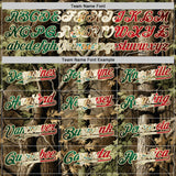 Custom Camo Vintage Mexican Flag Cream-Red Woodland Forest Tactical Camouflage Outdoor Leaf Authentic Baseball Jersey