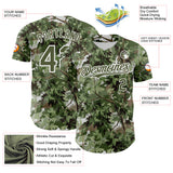 Custom Camo Olive-White Woodland Forest Tactical Camouflage Outdoor Leaf Authentic Baseball Jersey
