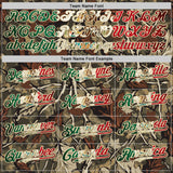 Custom Camo Vintage Mexican Flag Cream-Red Woodland Forest Tactical Camouflage Outdoor Leaf Authentic Baseball Jersey