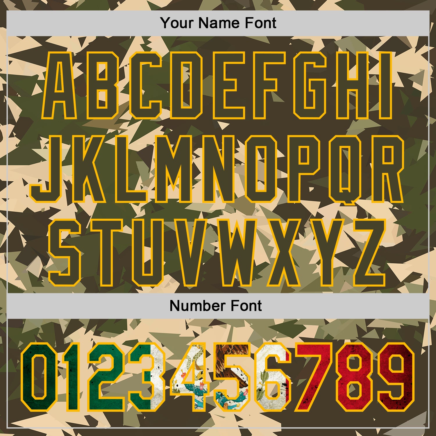 Custom Camo Vintage Mexican Flag Cream Gold-Olive Woodland Geometric Camouflage Authentic Baseball Jersey