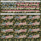 Custom Camo Vintage USA Flag-White Digital Camouflage Authentic Baseball Jersey