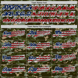 Custom Camo USA Flag Black-White Digital Camouflage Authentic Baseball Jersey