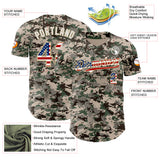 Custom Camo USA Flag Vegas Gold-White Digital Camouflage Authentic Baseball Jersey