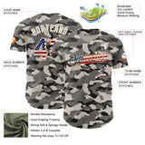Custom Camo USA Flag Vegas Gold-White Digital Camouflage Authentic Baseball Jersey