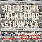 Custom Camo USA Flag Vegas Gold-White Digital Camouflage Authentic Baseball Jersey
