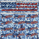 Custom Camo USA Flag Black-White Blue Ocean Camouflage Authentic Baseball Jersey