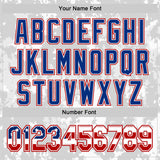 Custom Camo USA Flag White Red-Royal Urban Gray Camouflage Authentic Baseball Jersey