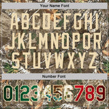 Custom Camo Vintage Mexican Flag Cream-Olive Woodland Camouflage Salute To Service Performance T-Shirt