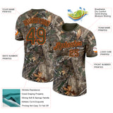 Custom Camo Olive-Orange Woodland Camouflage Salute To Service Performance T-Shirt