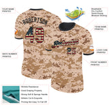 Custom Camo Vintage USA Flag-Black Salute To Service Performance T-Shirt