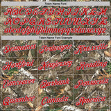 Custom Camo Red White Black-Olive Woodland Camouflage Salute To Service Performance T-Shirt