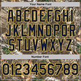 Custom Camo Navy Yellow-Olive Woodland Camouflage Salute To Service Performance T-Shirt