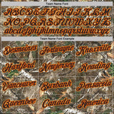 Custom Camo Black Orange Old Gold-Olive Woodland Camouflage Salute To Service Performance T-Shirt