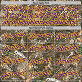 Custom Camo Purple Gold-Olive Woodland Camouflage Salute To Service Performance T-Shirt