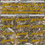 Custom Camo Gold Black-Olive Woodland Camouflage Salute To Service Performance T-Shirt