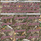 Custom Camo Burgundy White Black-Olive Woodland Camouflage Salute To Service Performance T-Shirt